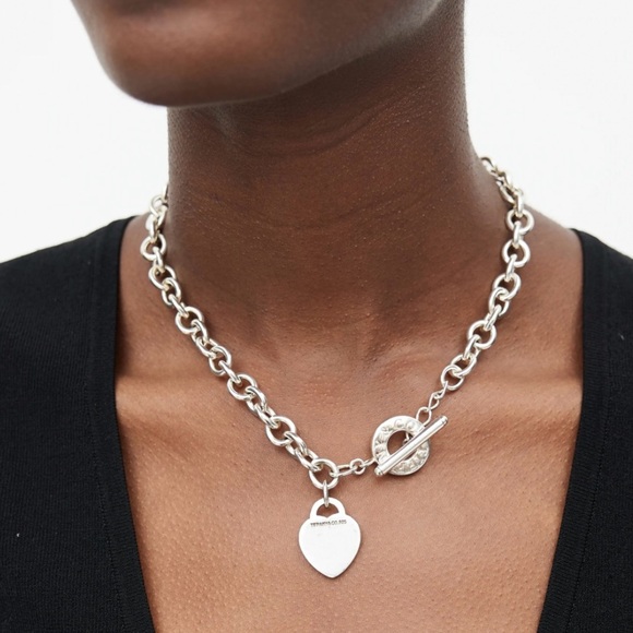 Vintage Tiffany Return To Tiffany 925 Silver Toggle Heart